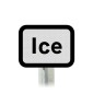 Ice  Sup Plate Road Sign Post Mounted (Face Only)