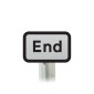 End Sup Plate Road Sign Post Mounted (Face Only)