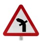 Junction Through A Bend Ahead Sign, Post Mounted 512.3 (Face Only)