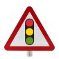 Traffic Signals Ahead Sign Face Post Mounted 543, (Face Only)