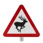  Wild Animals Likely In Road Ahead Sign Face Post Mounted 551, (Face Only)