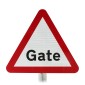 Gate Ahead Sign Face Post Mounted 554B, (Face Only)