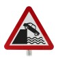 Quayside Or River Bank Ahead Sign Face Post Mounted 555, (Face Only)