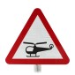 Helicopter Road Sign Face Post Mounted 558.1, (Face Only)
