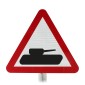 Tanks Road Sign Face Post Mounted 582, (Face Only)