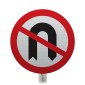 U Turn Sign Face Post Mounted 614, (Face Only)