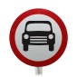 All Motor Vehicles Prohibited Except Motorbikes Sign Face Post Mounted 619.1 (Face Only)