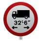 Vehicle Length Restriction In Place Post Mounted Sign 629.1, (Face Only)