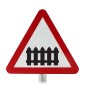 Railroad Crossing With A Gate Or Barrier Ahead Sign Face Post Mounted 770, (Face Only)