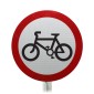 Cycling Prohibited Ahead Sign Face Post Mounted 951, (Face Only)
