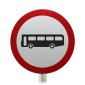 Buses Prohibited Ahead Sign Face Post Mounted 952 (Face Only)