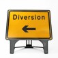 Diversion Left Road Sign - Q-Sign - Clearance