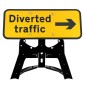 'Diverted Traffic' Right QuickFit EnduraSign 2703 Inc. Stand & Face