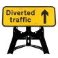 'Diverted Traffic' Straight Ahead QuickFit EnduraSign 2703 Inc. Stand & Face