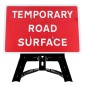 'Temporary Road Surface' QuickFit EnduraSign 7012 Inc Stand & Face