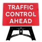 'Traffic Control Ahead' QuickFit EnduraSign 7010.1 Inc Stand & Face