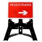 'Pedestrians' Reversible Arrow QuickFit EnduraSign Dia.7018 Inc. Stand & Face