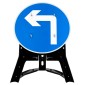 Turn Left Ahead QuickFit EnduraSign 609 Inc. Stand & Face