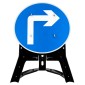 Turn Right Ahead QuickFit EnduraSign 609 Inc. Stand & Face