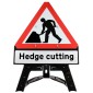 Men At Work with 'Hedge cutting' QuickFit EnduraSign 7001 Inc. Stand & Face