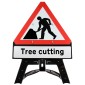 Men At Work with 'Tree cutting' QuickFit EnduraSign 7001 Inc. Stand & Face