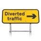Diverted Traffic Right Sign 2703 |Quick Fit Sign Face (face only)