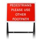 'Pedestrians Please Use Other Footpath' Quick Fit Sign 600x450mm (face only)