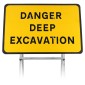 Danger Deep Excavation | Quick Fit Sign Face (face only)