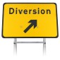 Diversion Arrow Up Right Sign | Quick Fit Sign Face (face only)