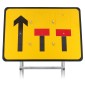 3 Lane Wicket Sign 3mm Plastic | Diagram 7202 (face only) | 300mm & 750mm Hole Centres