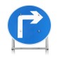 Diagram 609 Turn Right Ahead Sign Face for Quick-fit (face only)