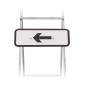 573 Arrow Left / Right Supplementary Sign for Quick Fit Sign Mounting (face only)