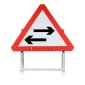 Two Way Traffic Crossing Route Sign Face Diagram 522 (face only)