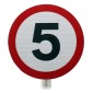 5 mph Sign Post Mounted In R2 Grade Reflective Material | 300mm