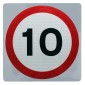 10 mph Wall Mounted Speed Limit Sign | 360x360mm