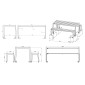 Procity Silaos Individually Placeable Custom Picnic Bench and Table Set 2m