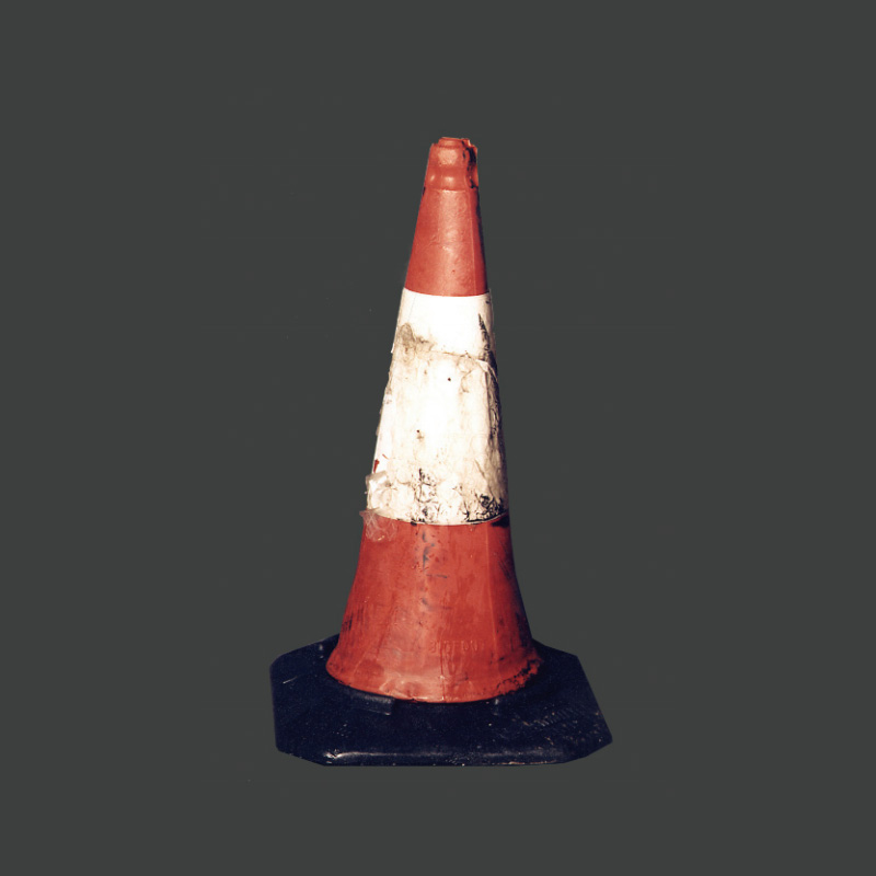 traffic cone in marginal condition