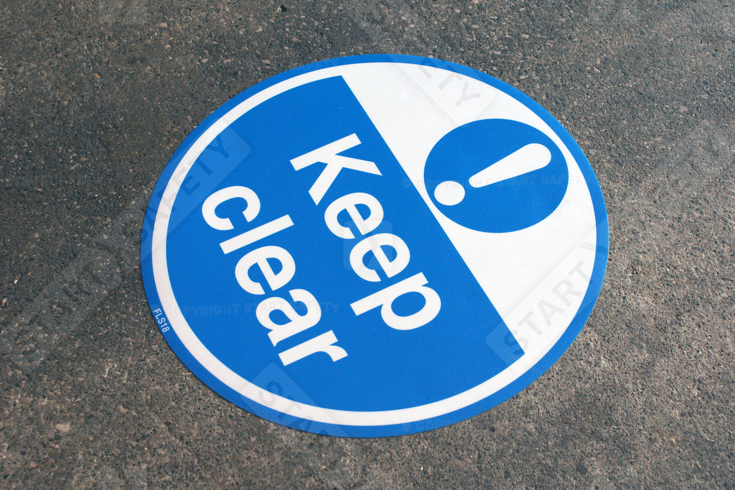floor sticker applied to tarmac
