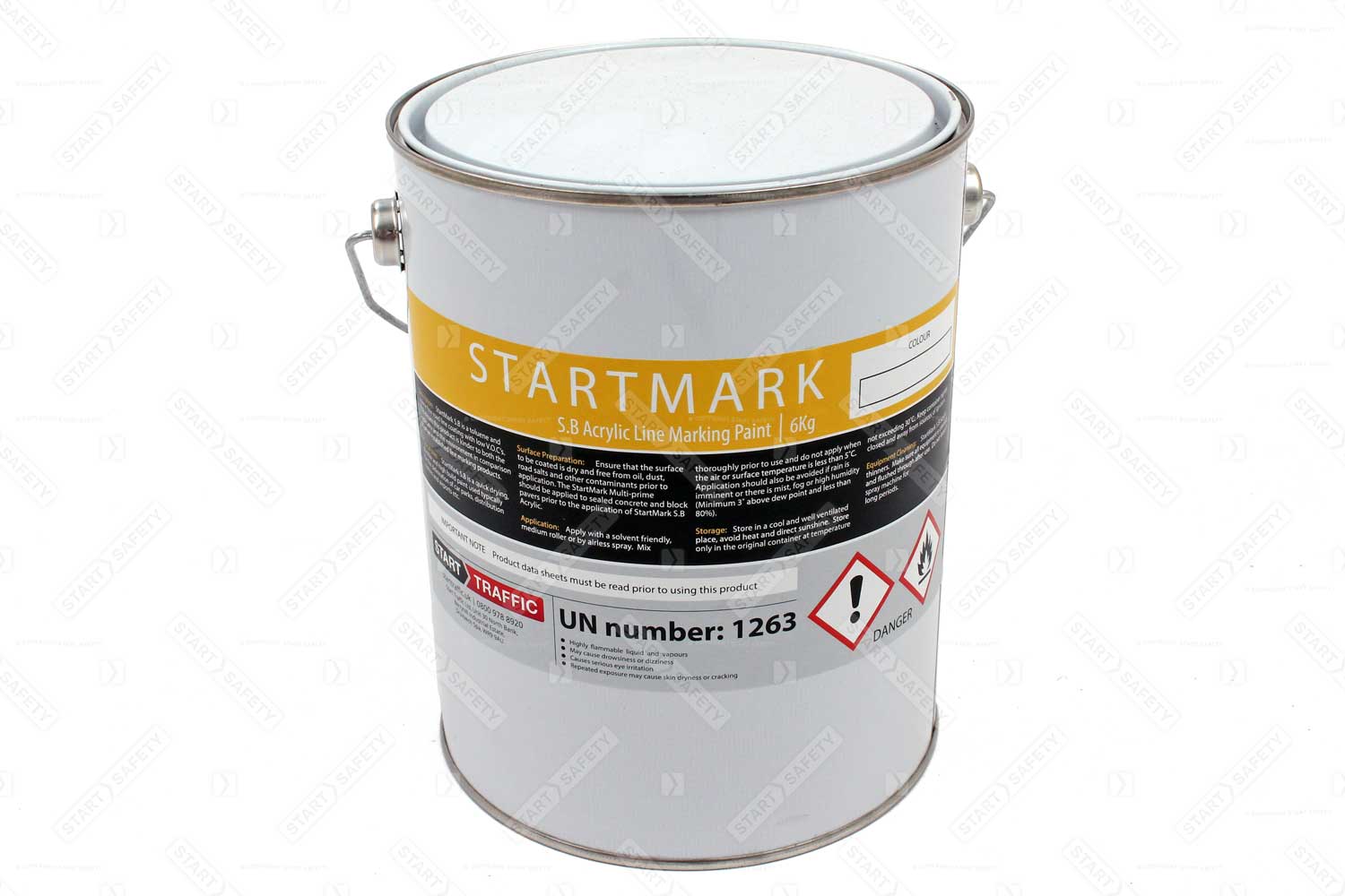 Tub of Startmark Road Marking Paint