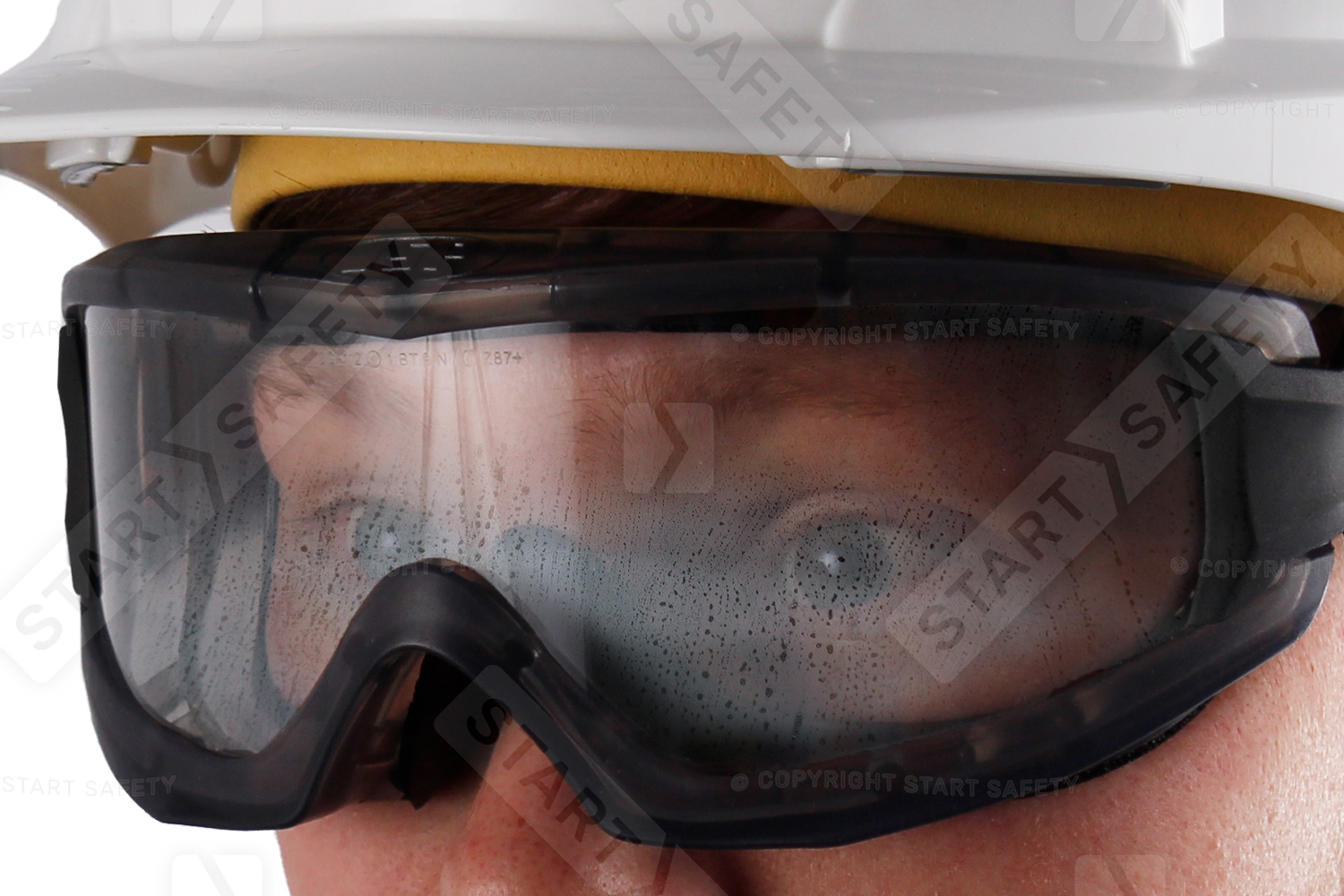 Worker With Foggy Safety Glasses
