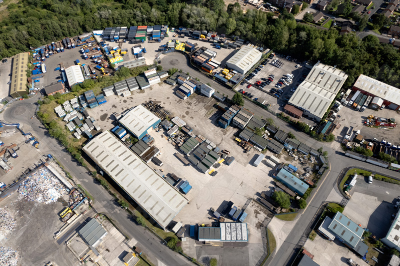 Drone Footage Of A Recycling Centre