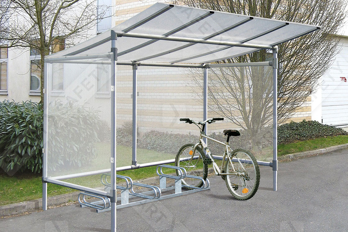 cycle stand under shelter