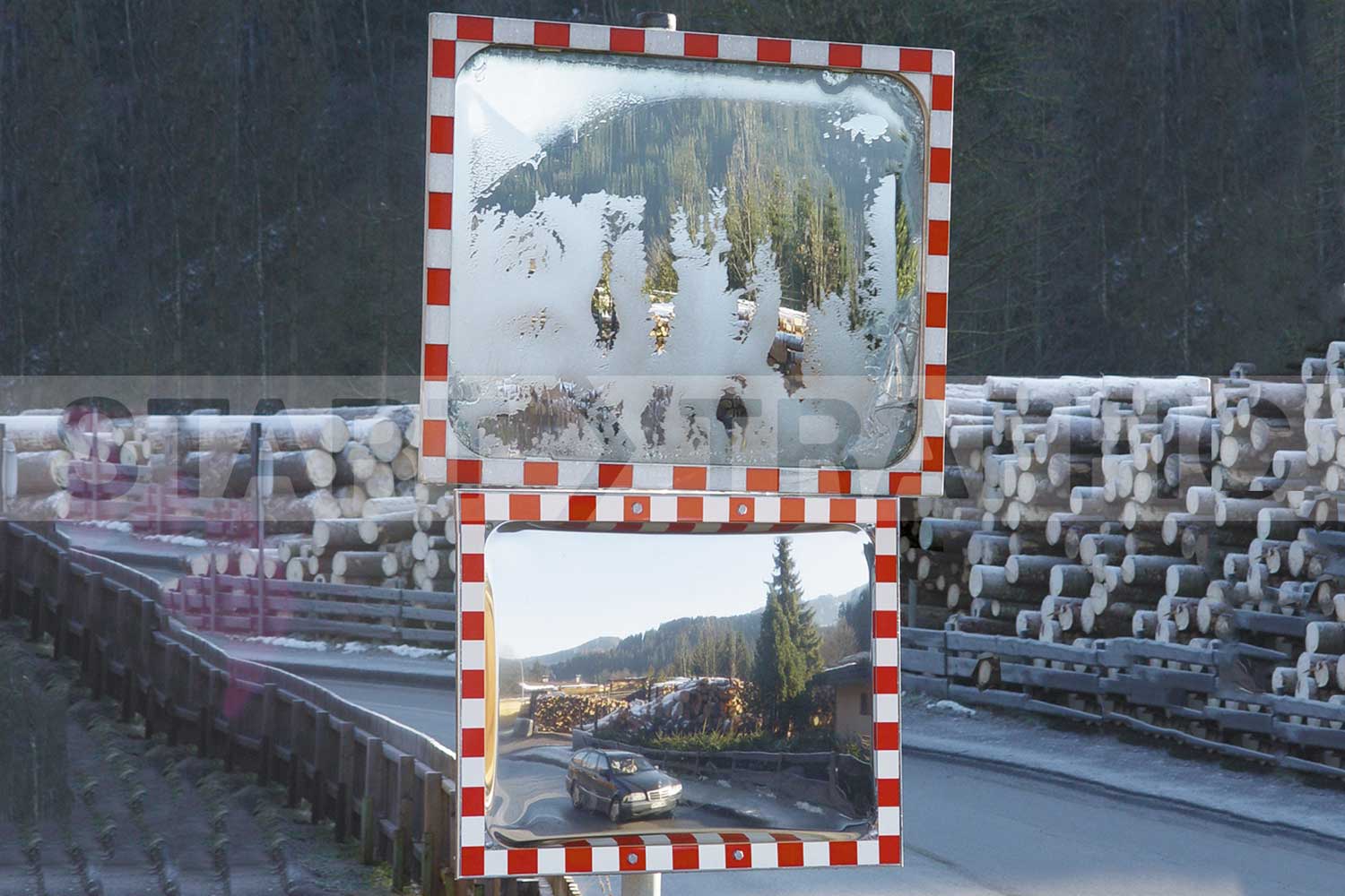 Ice Free Mirror installed on Mountain Road