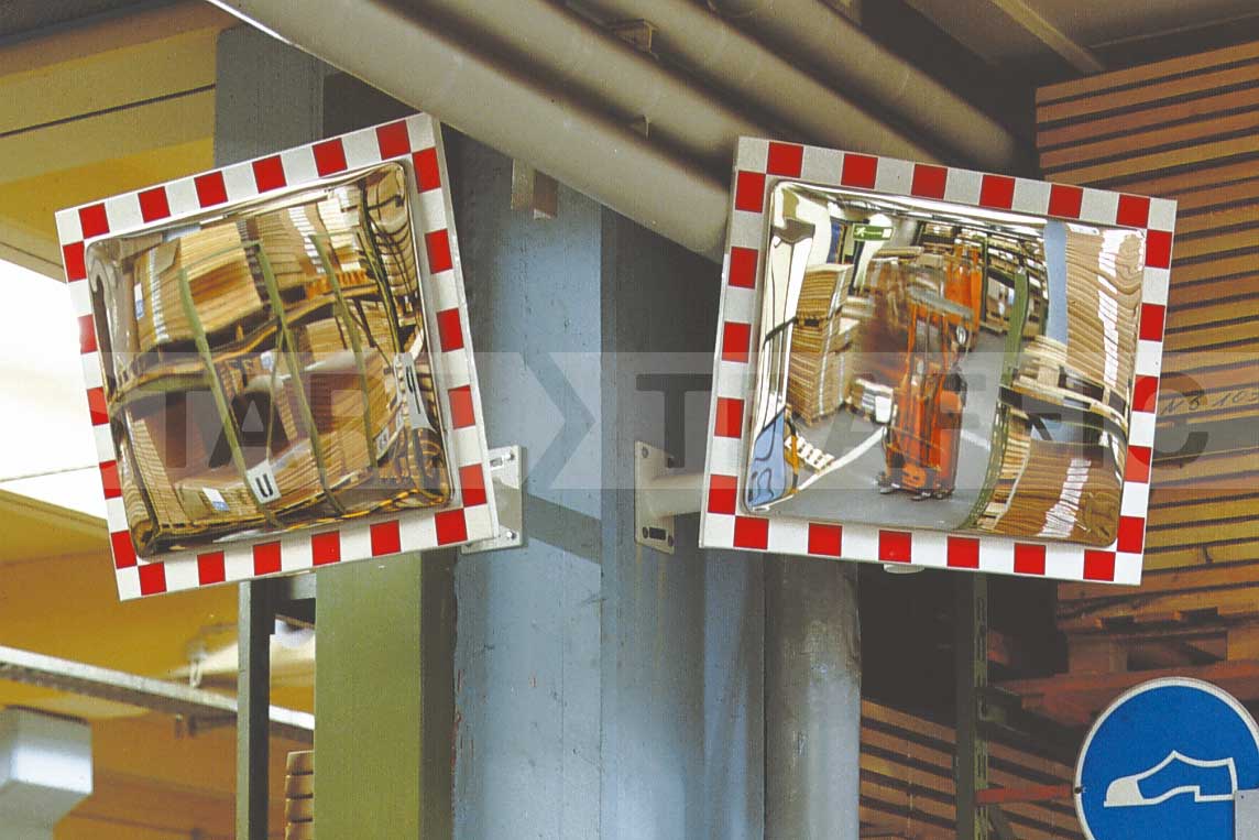 Stainless Durabel mirror being used in storage warehouse