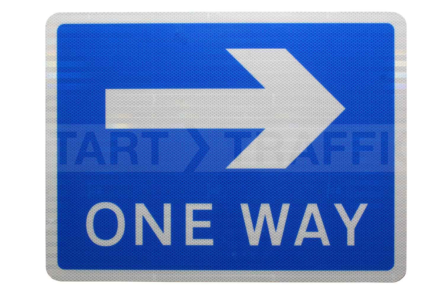One Way Sign for Pedestrians