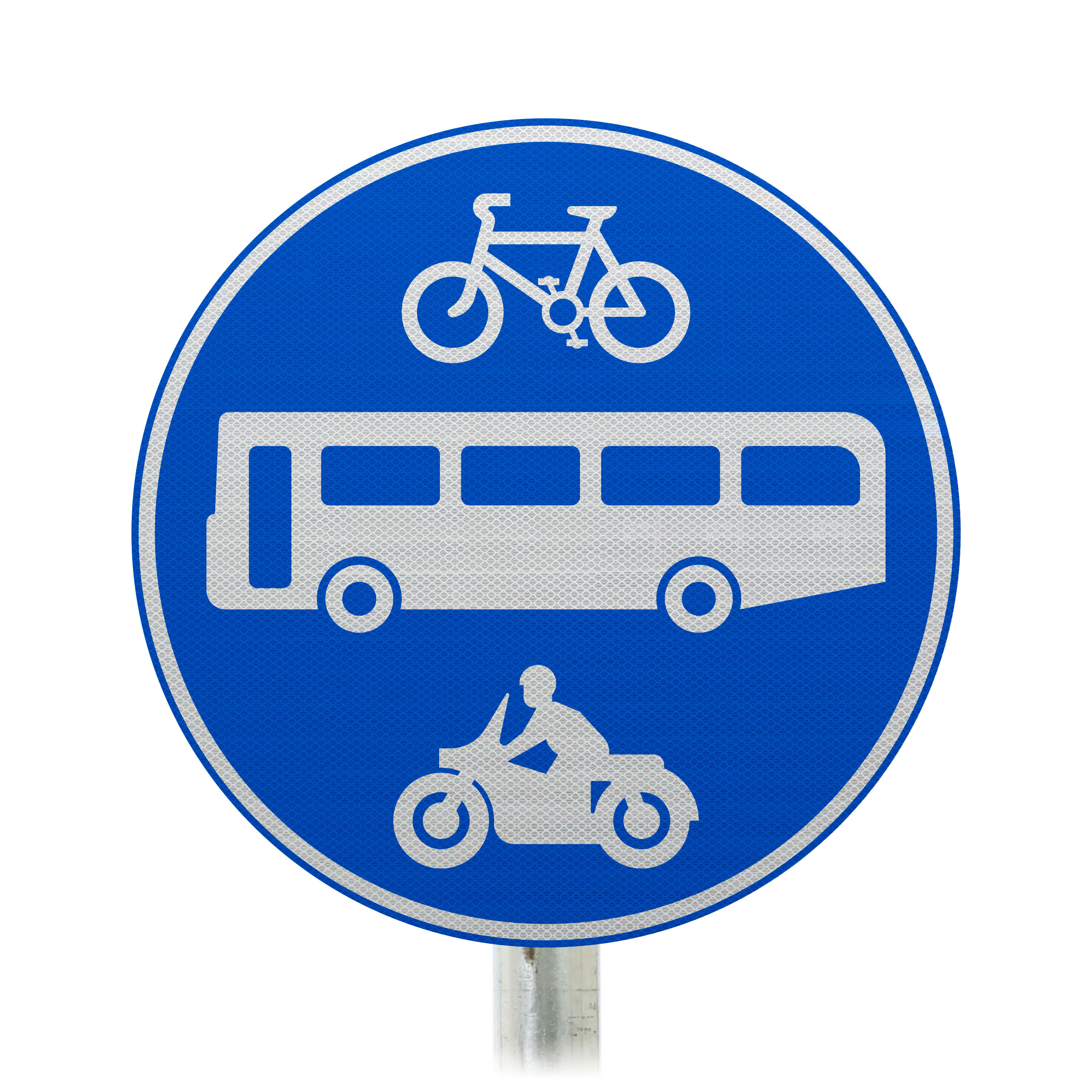 Buses, Cycles and Motorbikes Only Post Mounted Sign